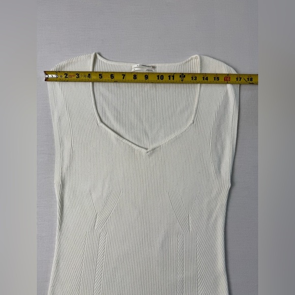 Cream Ribbed Sleeveless Top - Picture 2 of 9